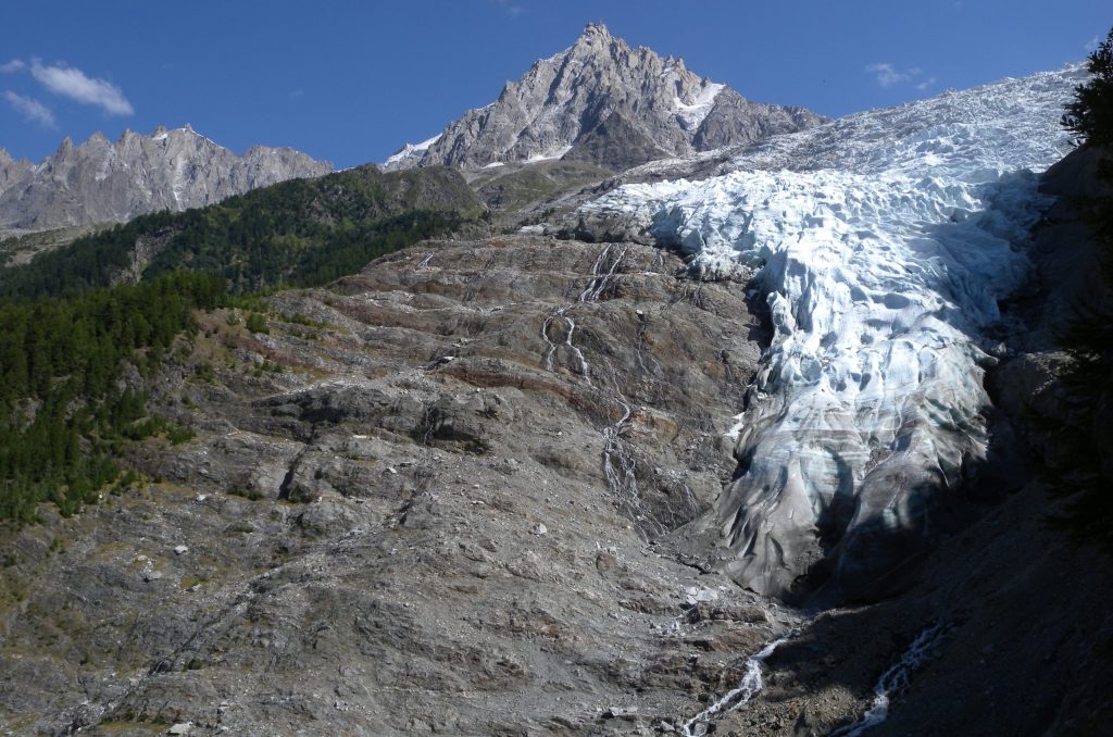 monte bianco, ghiacciaio dei bossons