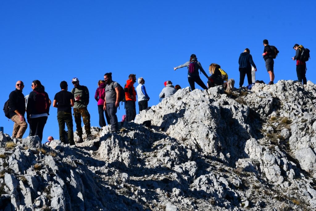 Folla sulla vetta del Terminillo