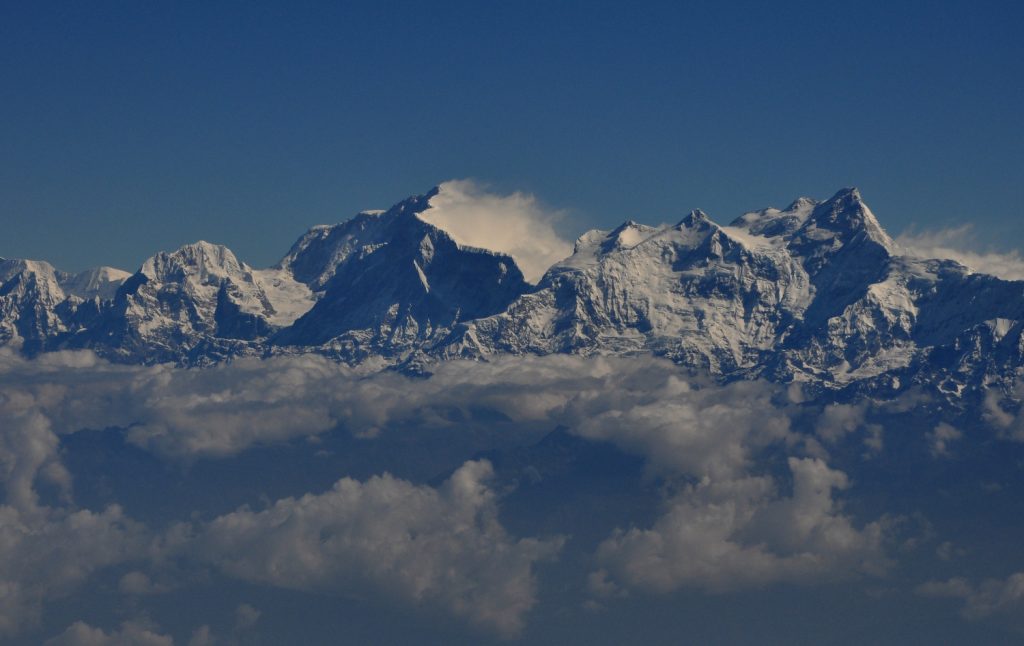 Il Manaslu da un volo per Kathmandu - Foto Stefano Ardito