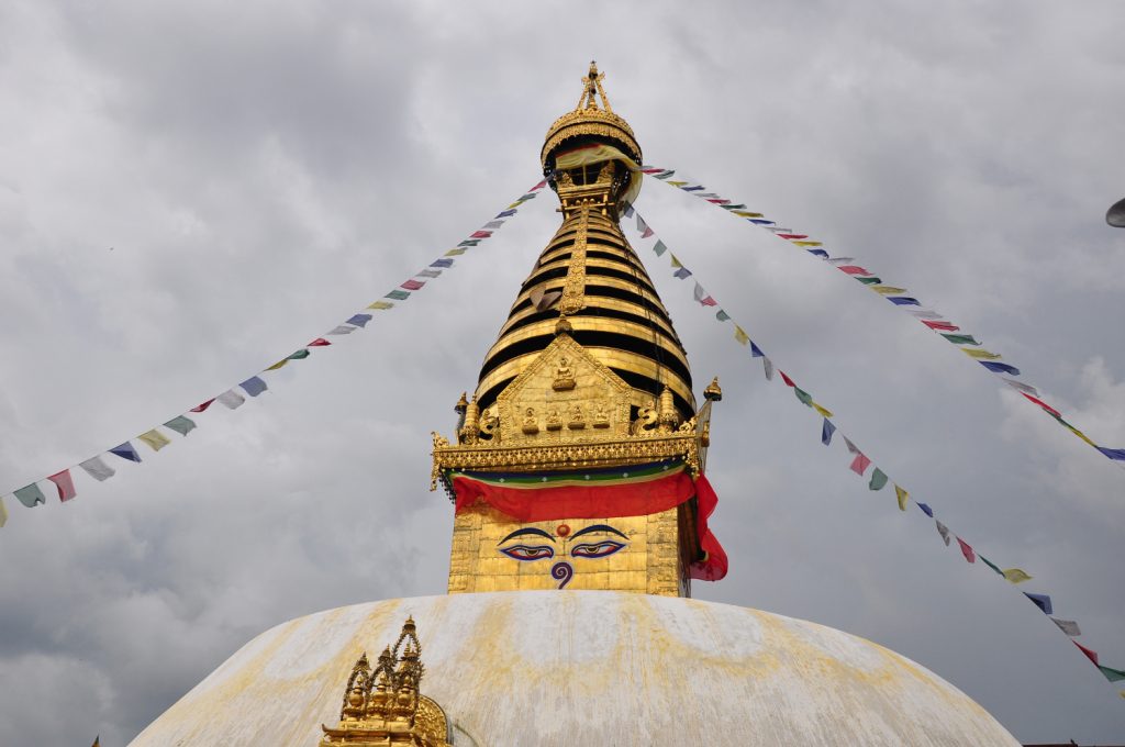 Kathmandu, la stupa di Swayambunath