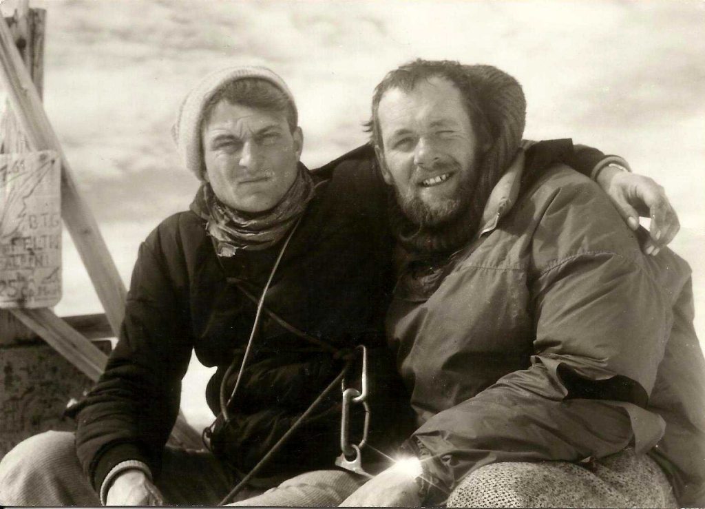 Piussi e Hiebeler in vetta