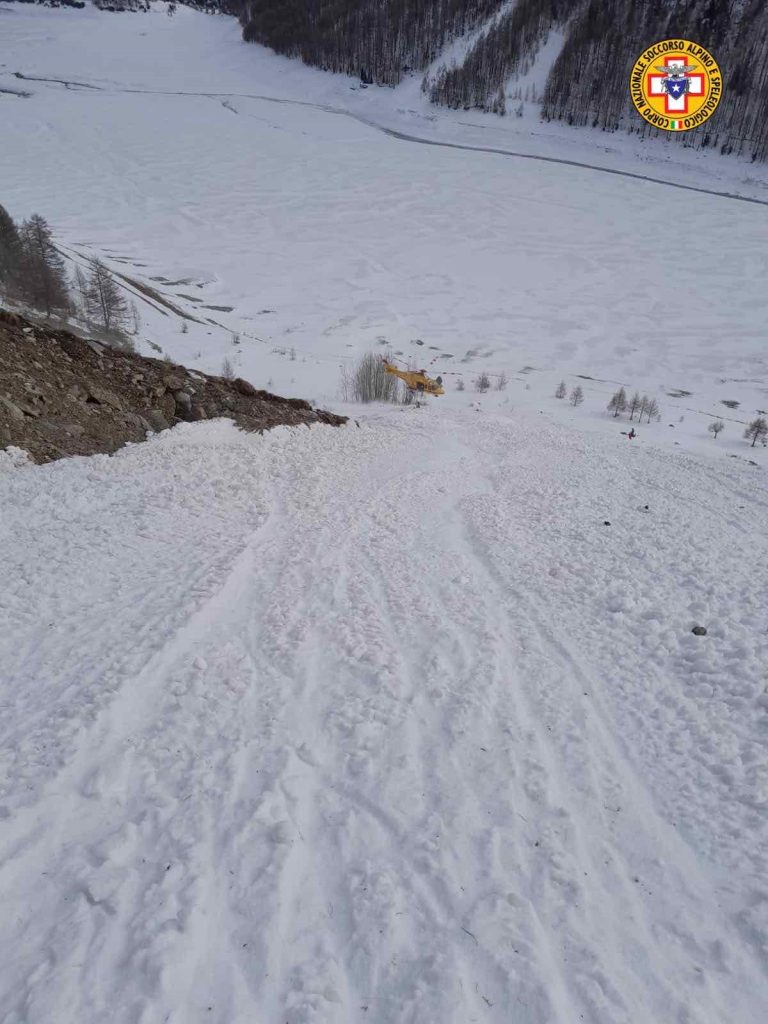 Valanga a Livigno - Foto Soccorso Alpino e Speleologico Veneto