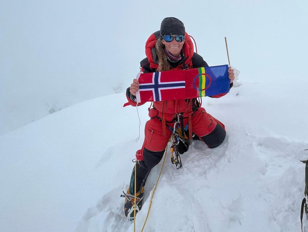 Kristin Harila sul Broad Peak. Foto FB Kristin Harila