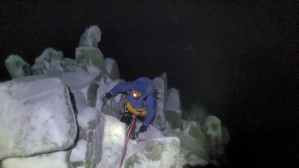 Dawid negli ultimi metri della via - Foto Filip Babicz