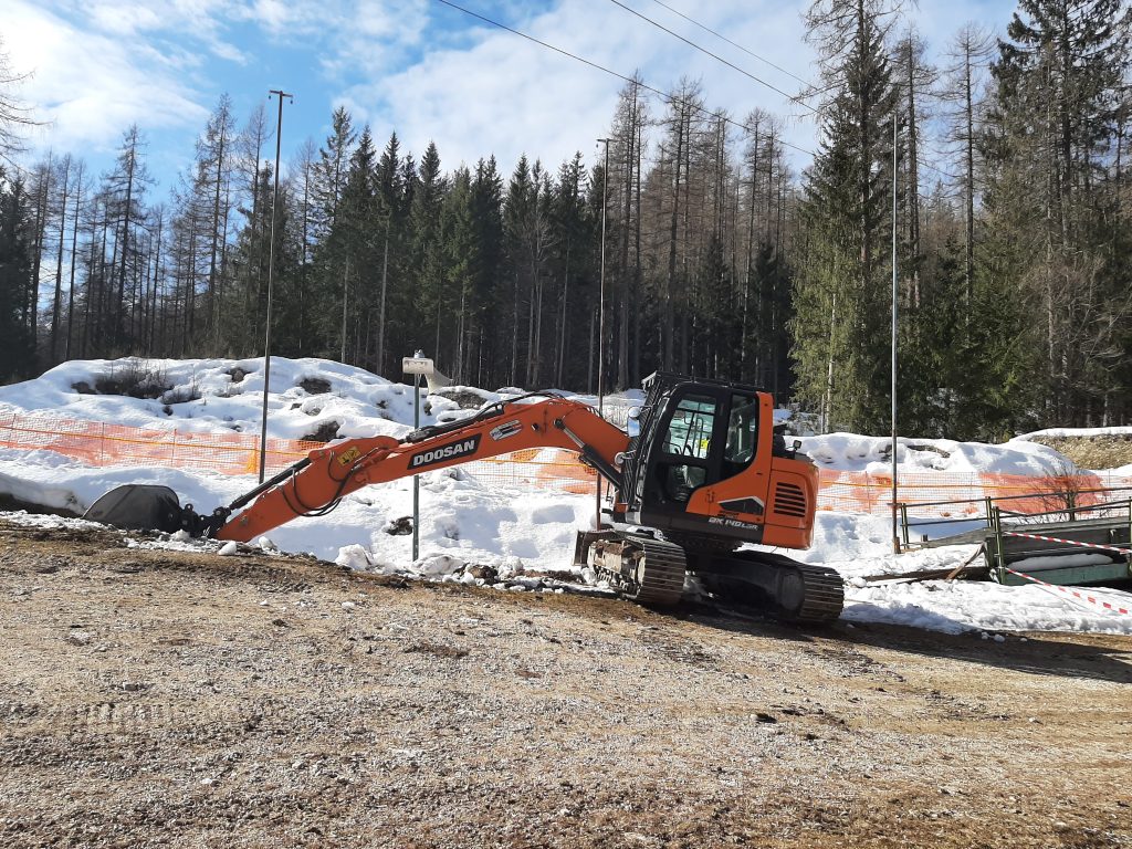 Cortina, 28 febbraio 2023, inizia la demolizione della vecchia pista da bob