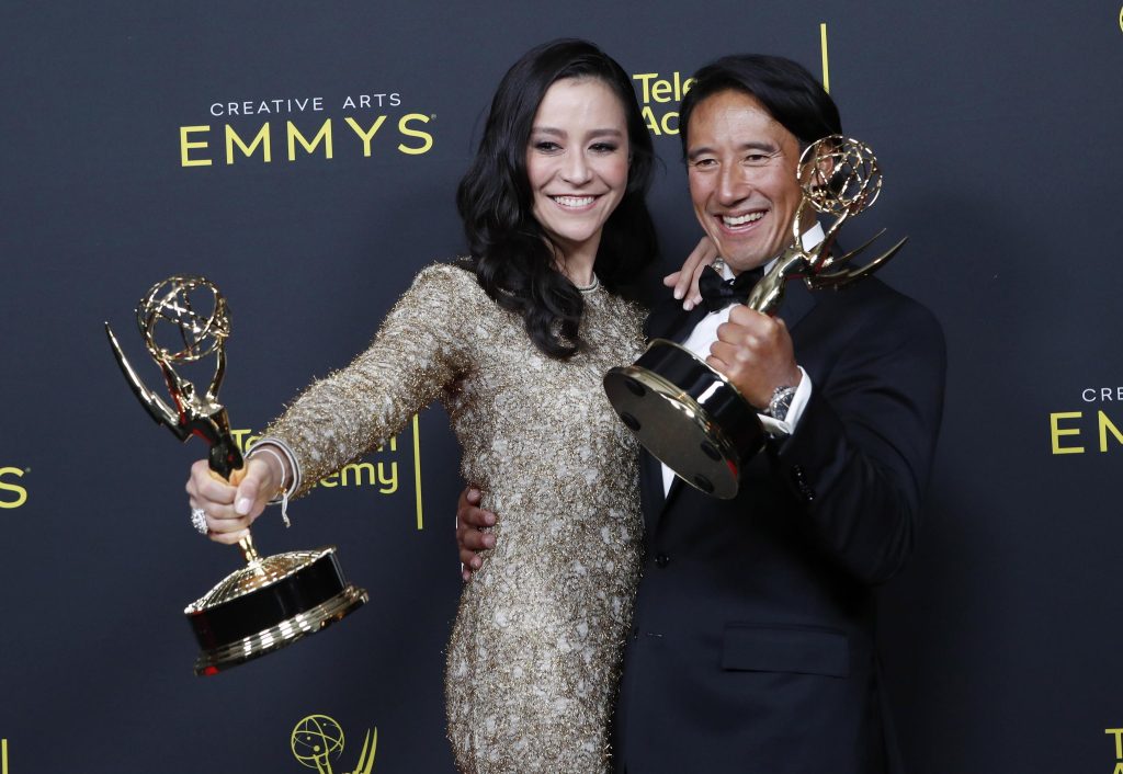 Elizabeth Chai Vasarhelyi e Jimmy Chin - Foto ANSA  EPA/NINA PROMMER