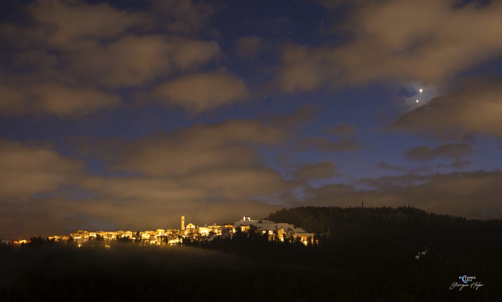 Venere e Giove sopra Danta 2 marzo - Foto Giorgia Hofer