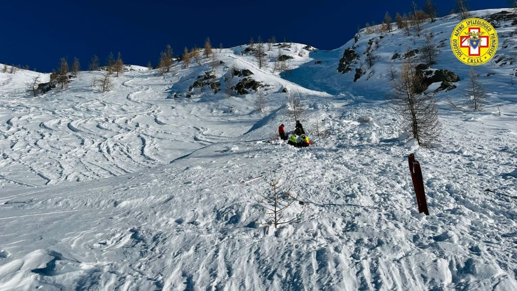 Valanga in Val Maira - Foto Soccorso Alpino e Speleologico Piemonte