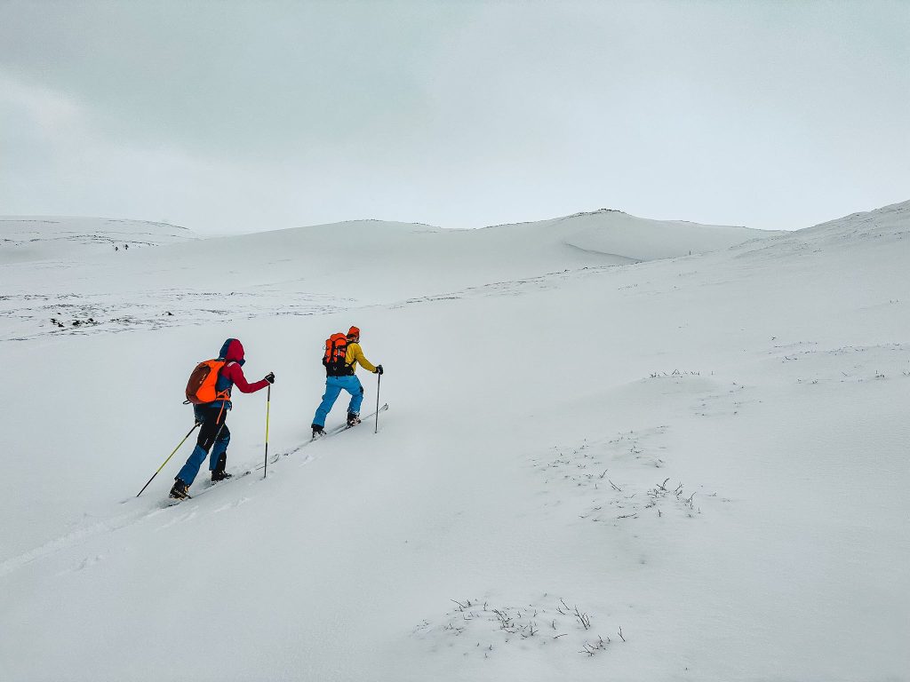 Tamara e Hansjörg Lunger sul Kaldbakur. Foto Archivio Tamara Lunger