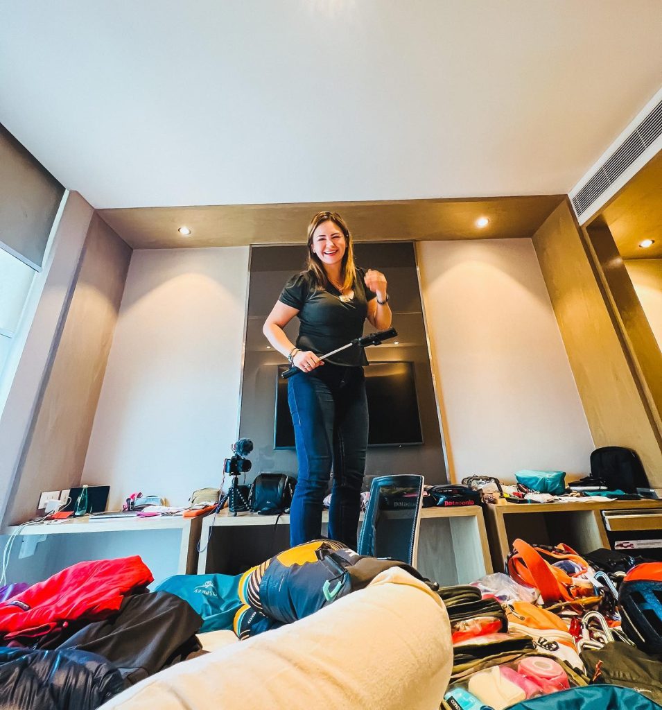 Viridiana Alvarez pronta  a partire per il Tibet - Foto FB Kristin Harila