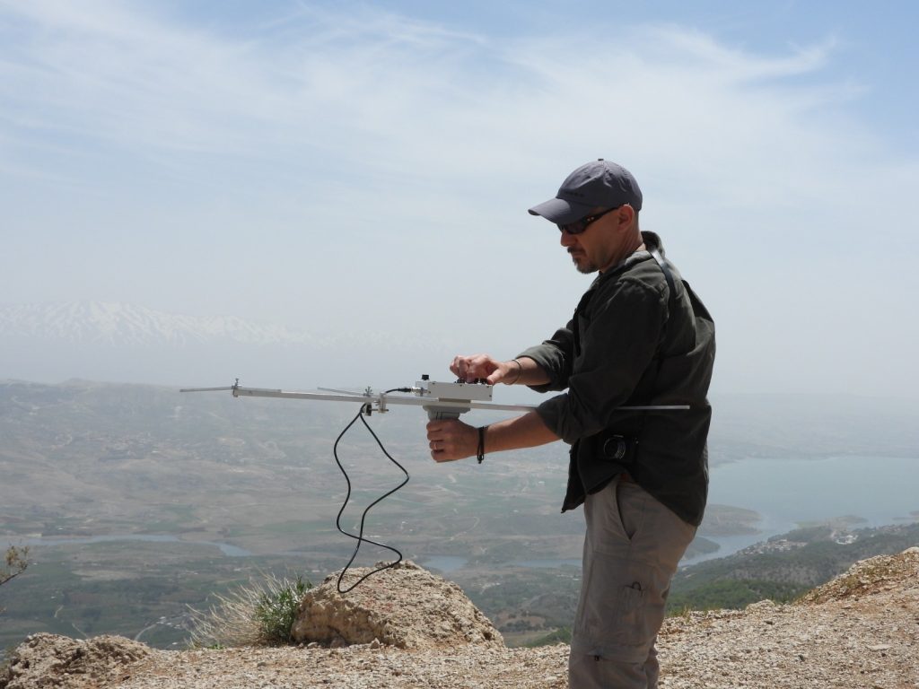 Filippo Zibordi durante un radiotracking