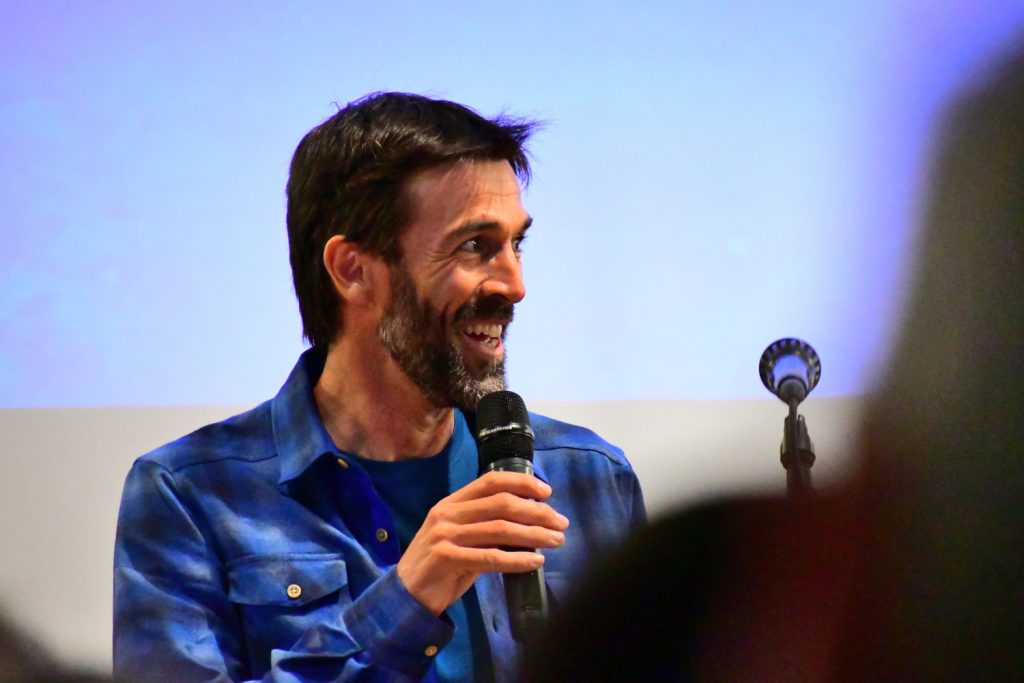 Hervé Barmasse al Trento Film Festival 2023. Foto Stefano Ardito