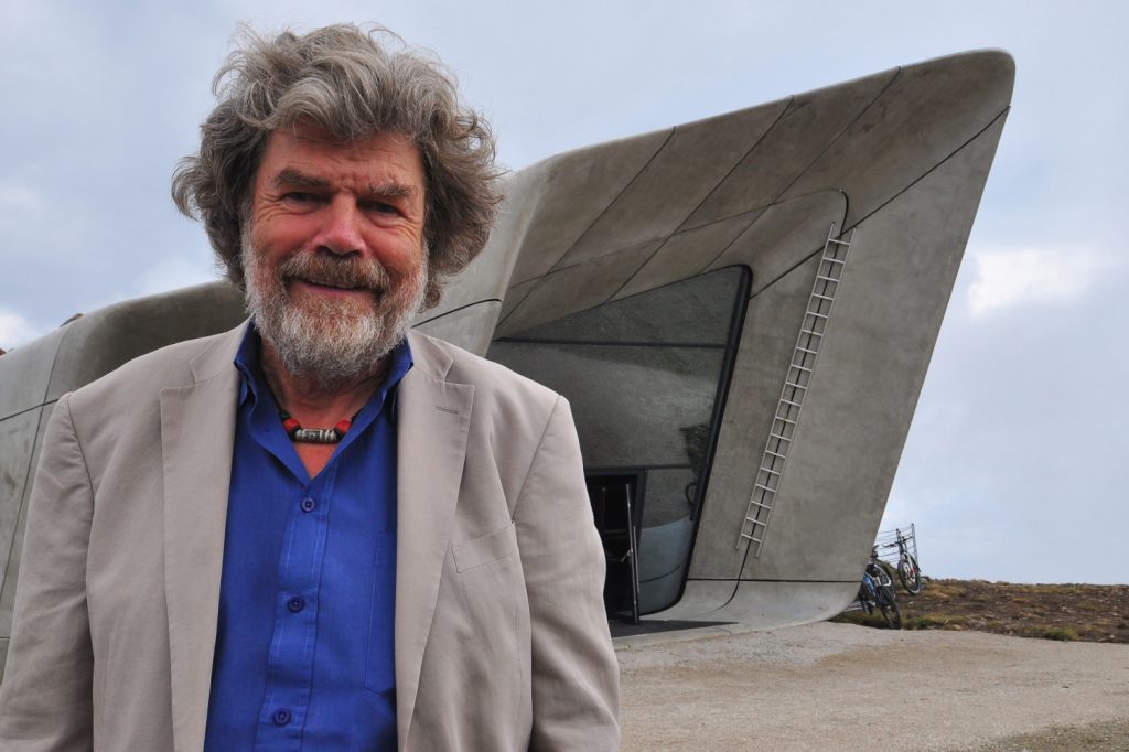 Reinhold Messner al MMM di Plan de Corones. Foto Stefano Ardito