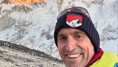 Kenton Cool al campo base dellì'Everest. Foto FB Kenton Cool