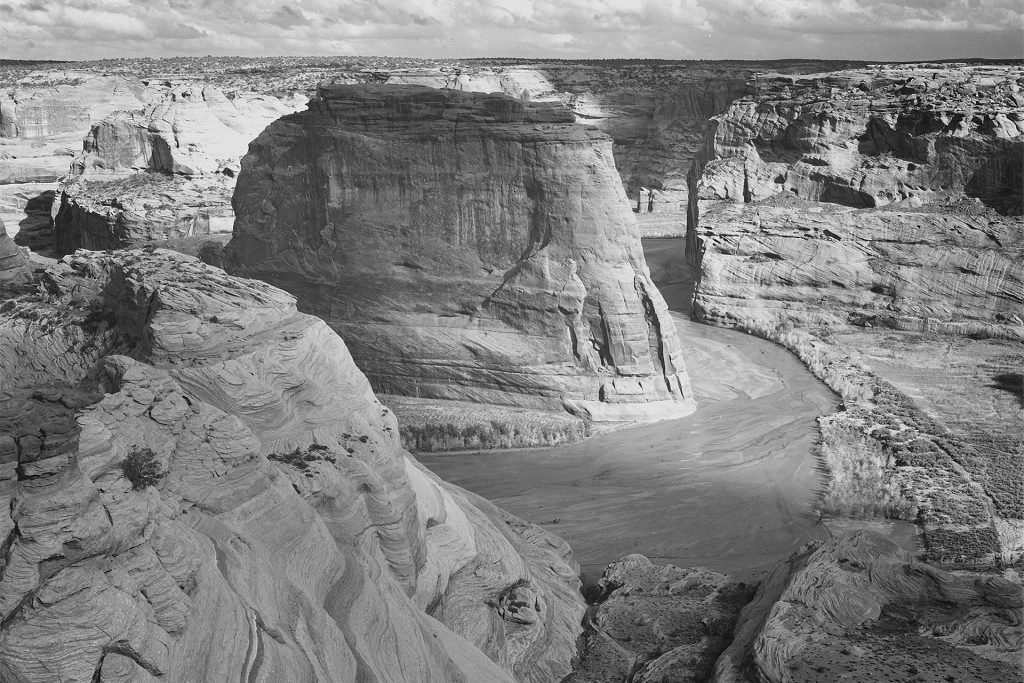View of valley from mountain ''Canyon de Chelly'', National Monument, Arizona, 1942. (Photo by Ansel Adams/National Park Service/Buyenlarge/Getty Images)