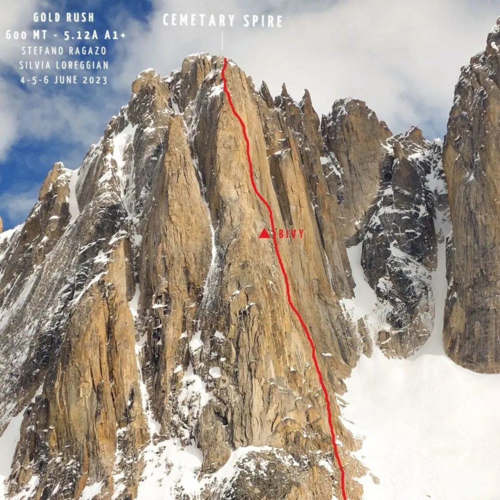 Silvia Loreggian e Stefano Ragazzo, nuova via Gold Rush nelle Kichatna Mountains, in Alaska sudoccidentale. Foto @ Silvia Loreggian/Instgram