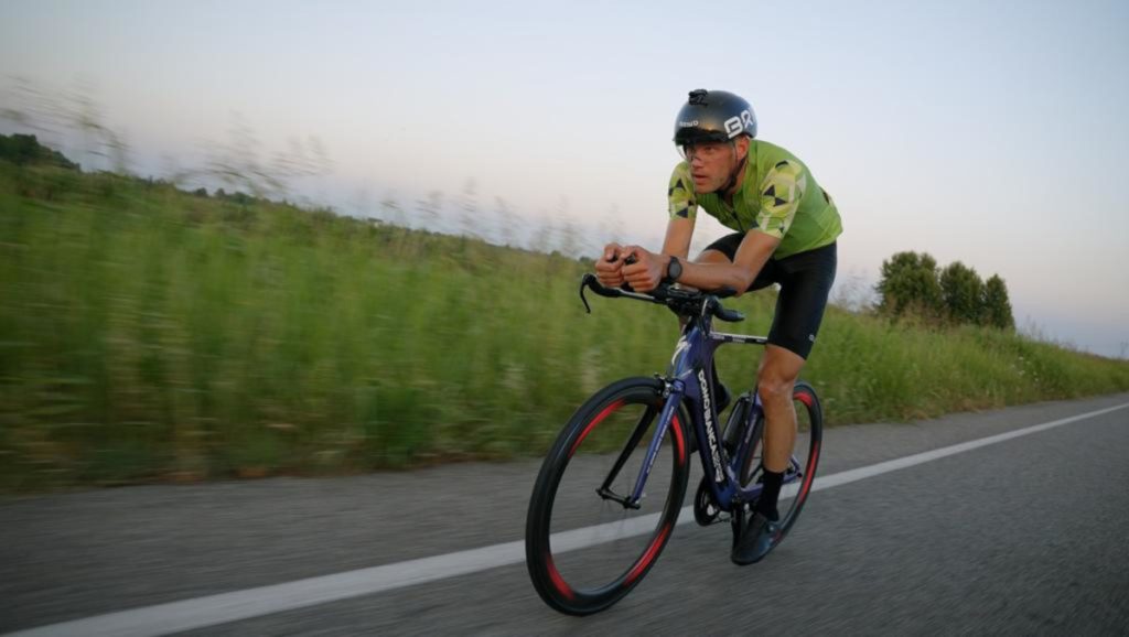 Marcello Ugazio, record bike and sky sul Monte Bianco