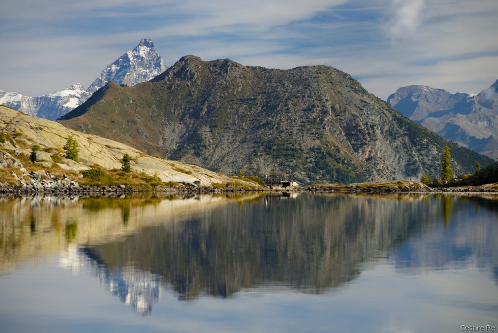 Il Cervino dal Lago Bianco. Foto di Cesare Re
