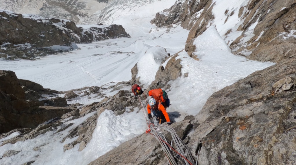 Mario Vielmo sul muro Kinshofer del Nanga Parbat, 2023.