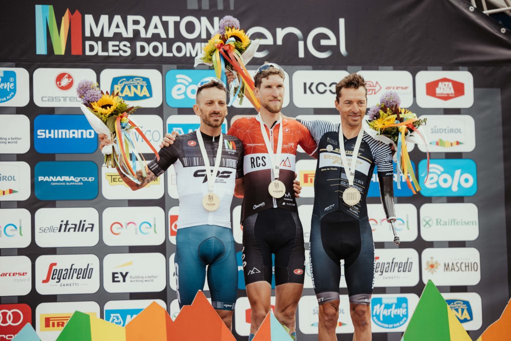 Podio Lungo Maschile: Loïc Ruffaut, Tommaso Elettrico e Patrick Hagenaars. © Alex Moling