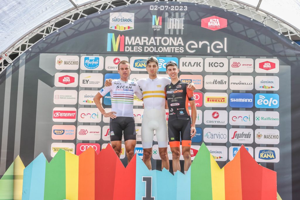 Podio Medio Maschile: Mattia Gaffuri, Stefan Kirchmair e Giuseppe Orlando. © Manuel Glira