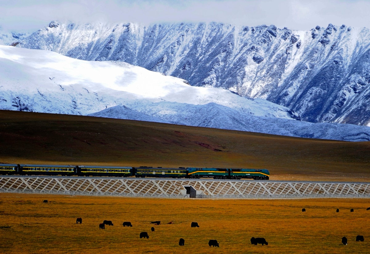 Ferrovia del Qingzang. Foto @ Jan Reurink/Wikimedia Commons