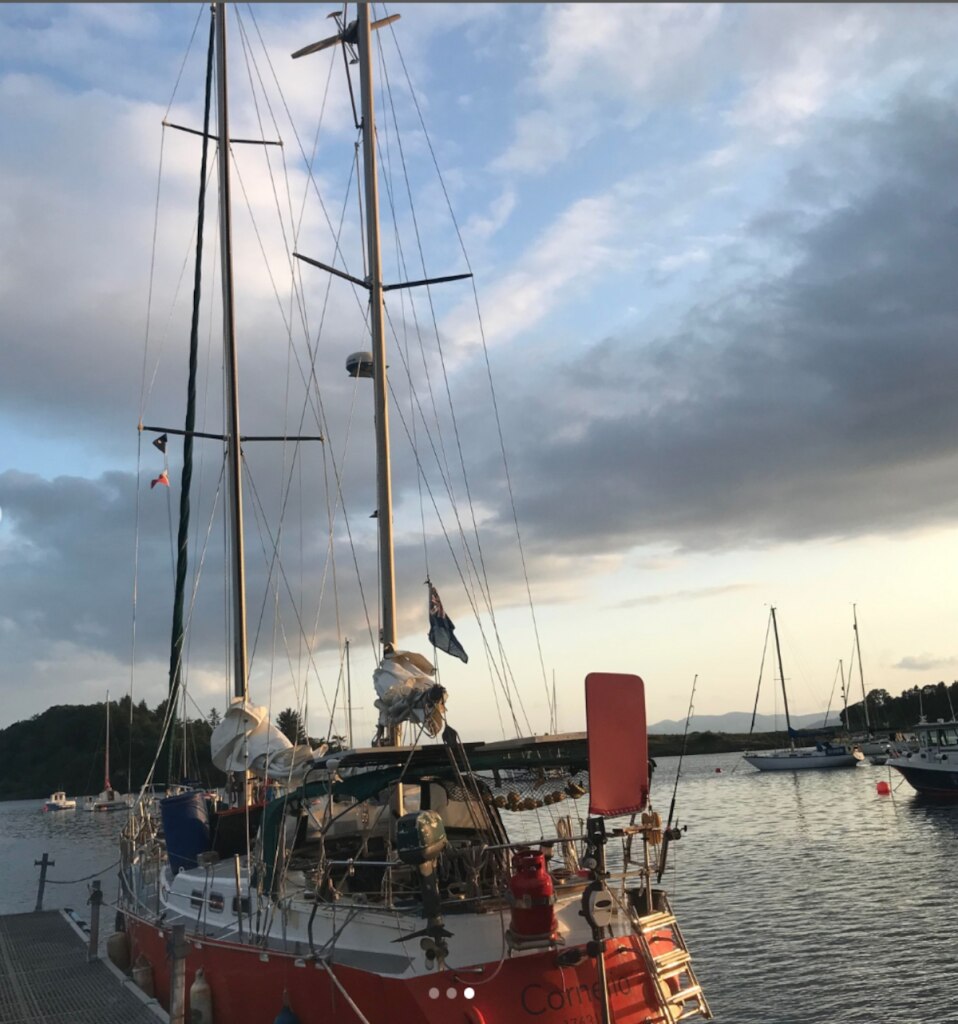 La barca a vela Cornelia con cui salperà il gruppo. Foto di Nicolas Favresse/IG