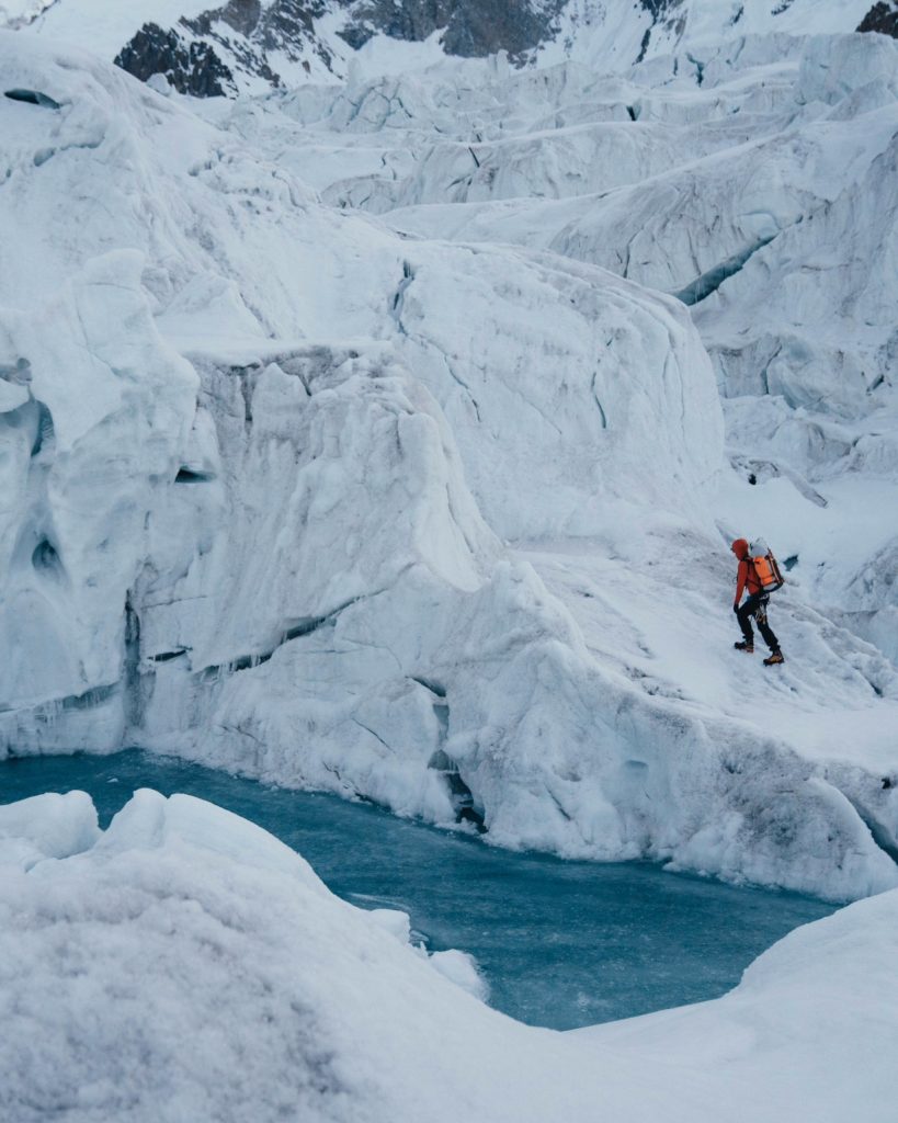 Andrzej Bargiel sul Gasherbrum 2. Foto di Andrzej Bargiel