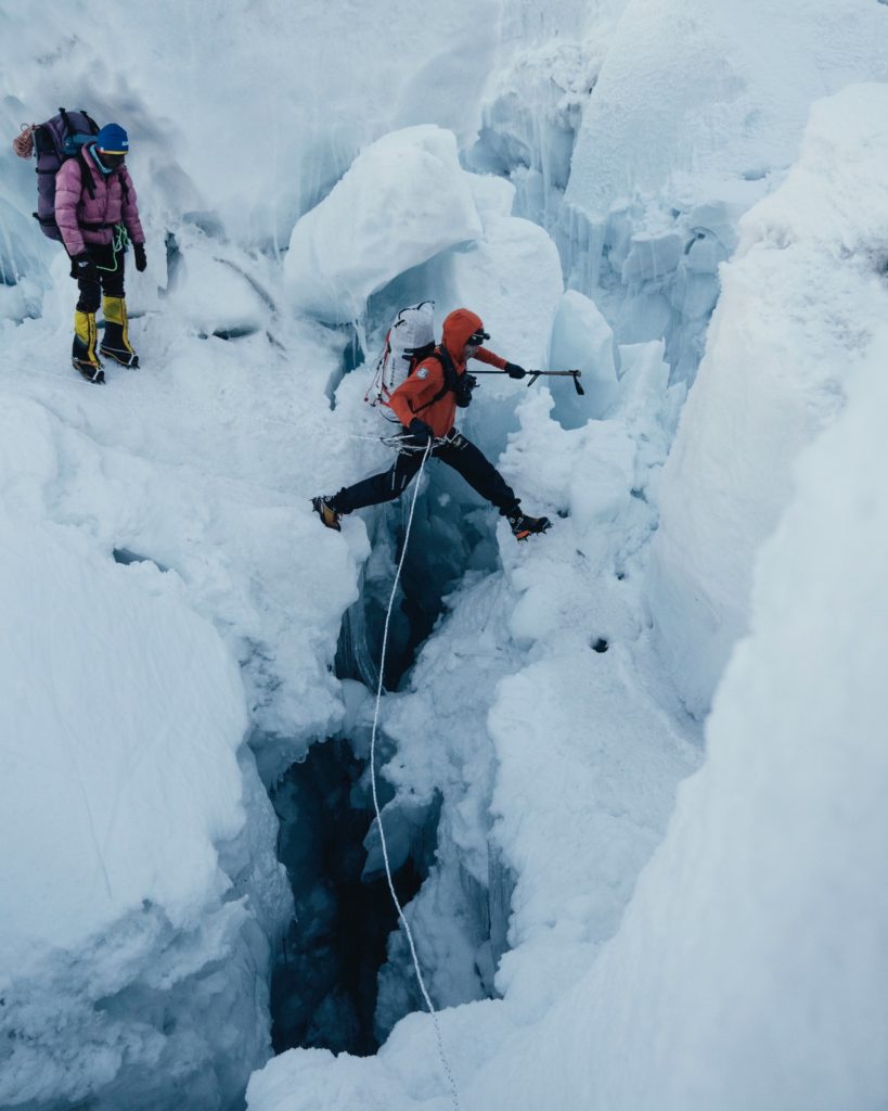 Andrzej Bargiel sul Gasherbrum 2. Foto di Andrzej Bargiel