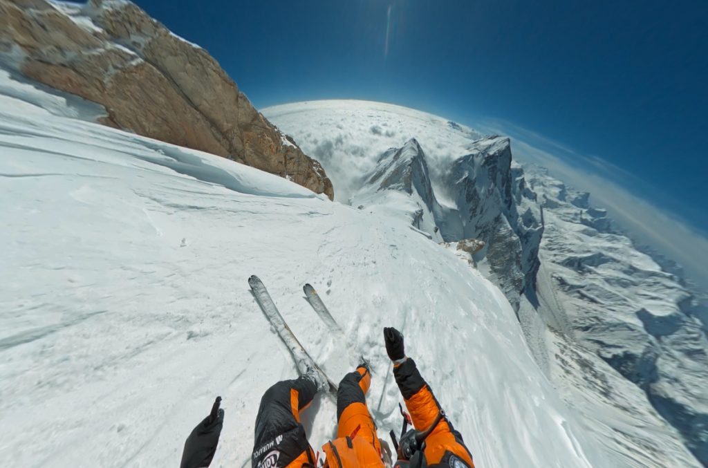 Andrzej Bargiel sul Gasherbrum 2. Foto di Andrzej Bargiel