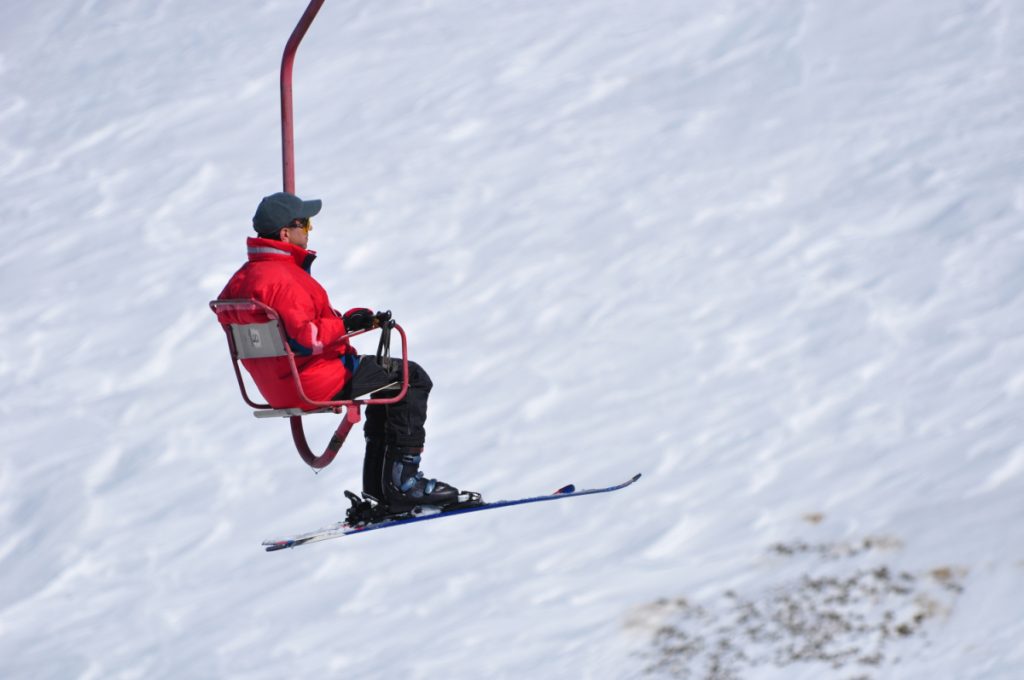 Frontignano, la seggiovia del Cornaccione prima del terremoto, foto SA