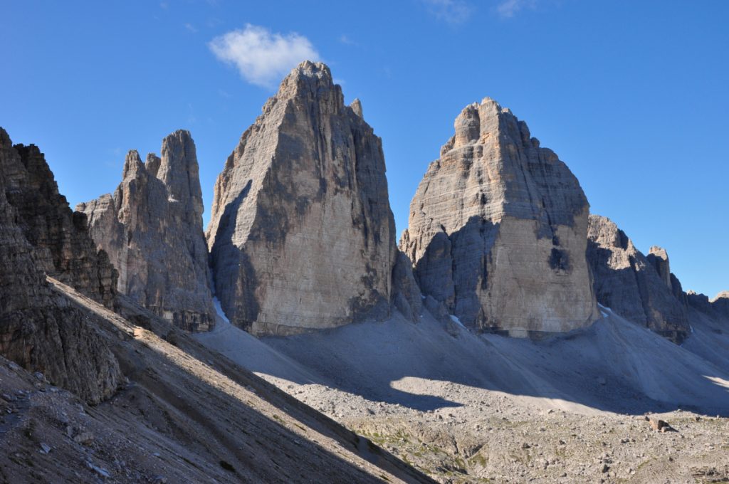 Le Tre Cime dal rifugio Locatelli innerkofler, foto SA