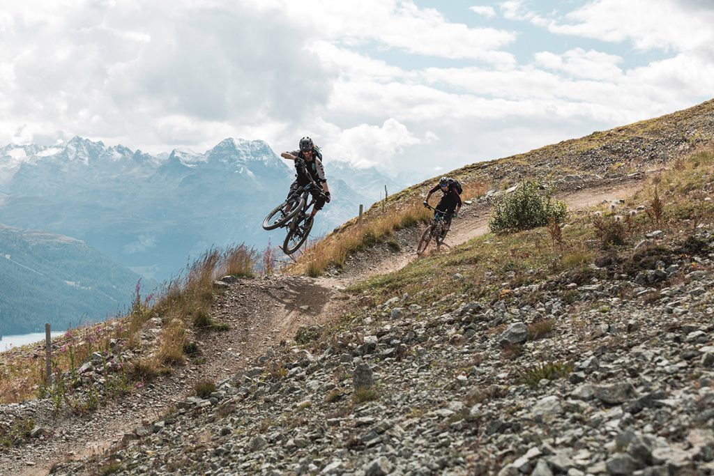 REngadin St Moritz Mountains by fabian gattlen Corviglia Mountain Bike Downhill
