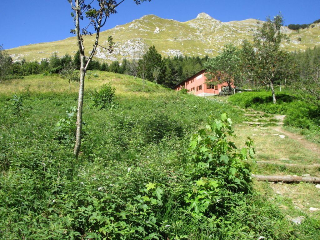 Rifugio Del Freo con alle spalle il Monte Corchia credit Ettore Pettinaroli