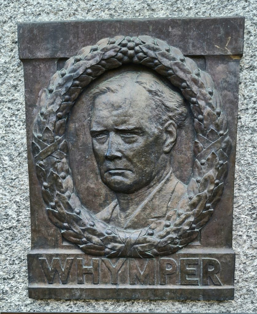 Zermatt la targa che ricorda Edward Whymper, foto di Stefano Ardito