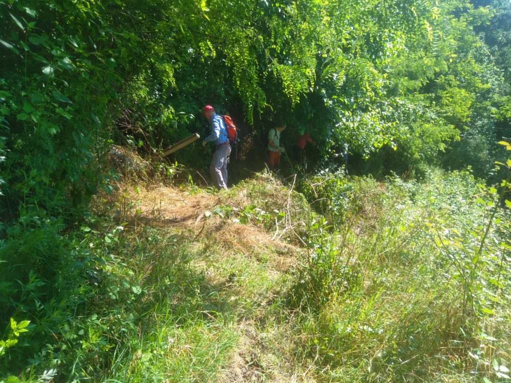 Volontari Cai sui sentieri nella zona di Zola Predosa (BO)