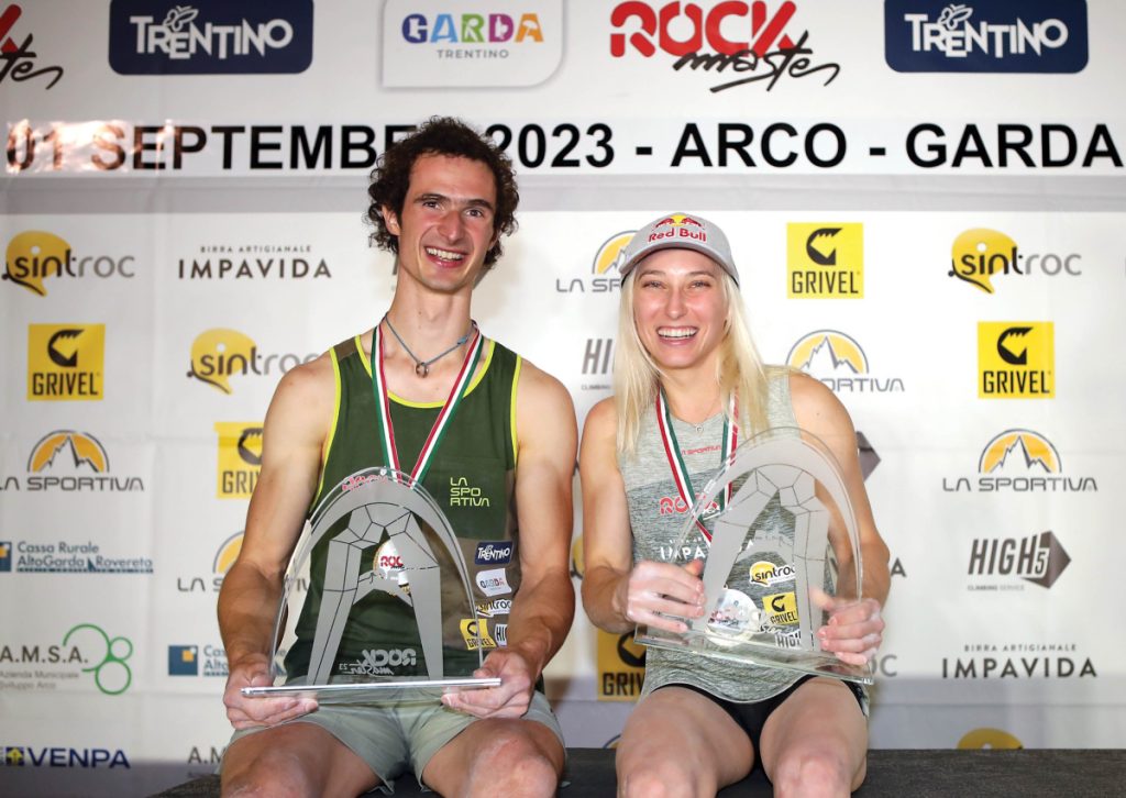 Adam Ondra e Jania Garnbret vincitori 2023 di Rock Master @newspower.it