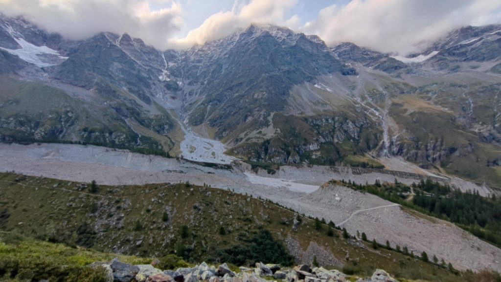 Frana del Fillar e morena del ghiacciaio del Belvedere PH Andrea Vola