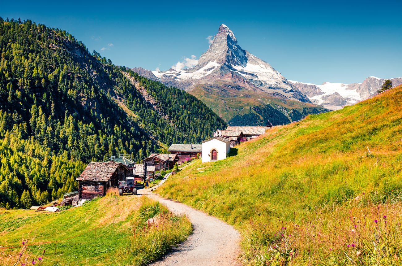 Monte Cervino (Mont Cervin), Swiss Alps, Valais canton, Switzerland, Europe. @ Adobe Stock