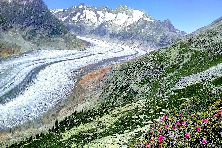 Il ghiacciaio dell'Aletsch, in Svizzera