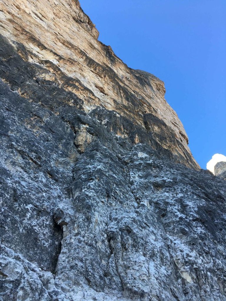 La Nord della Cima Grande dal basso, archivio Pierluigi Bini