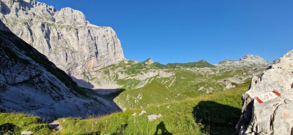La parete N della Presolana dal Colle della Guaita