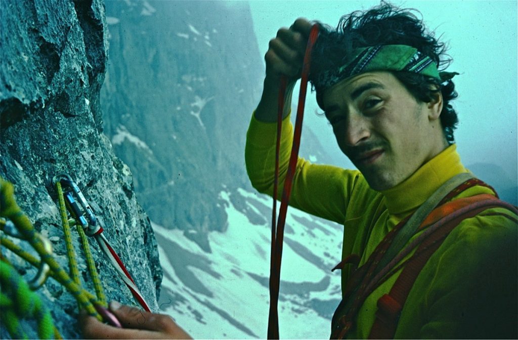 Pierluigi Bini a 18 anni sulle Dolomiti, archivio Pierluigi Bini