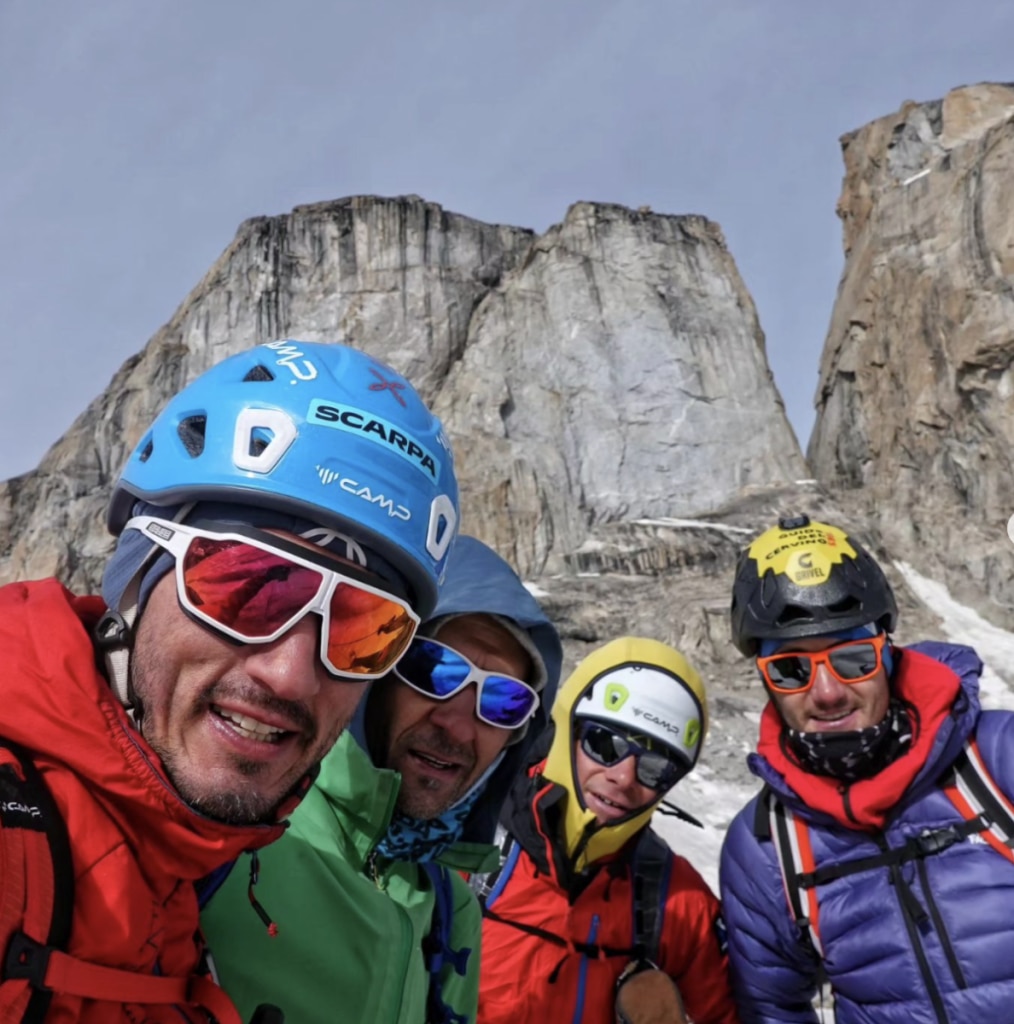 I quattro alpinisti impegnati nella spedizione nell