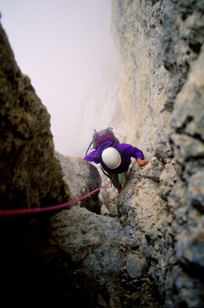 Il camino Jannetta-Bonacossa della Seconda Spalla, foto Stefano Ardito
