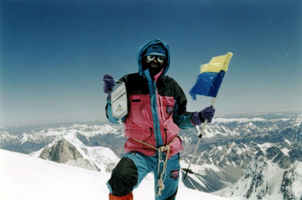 Kopeika sulla vetta del K2 nel 1992