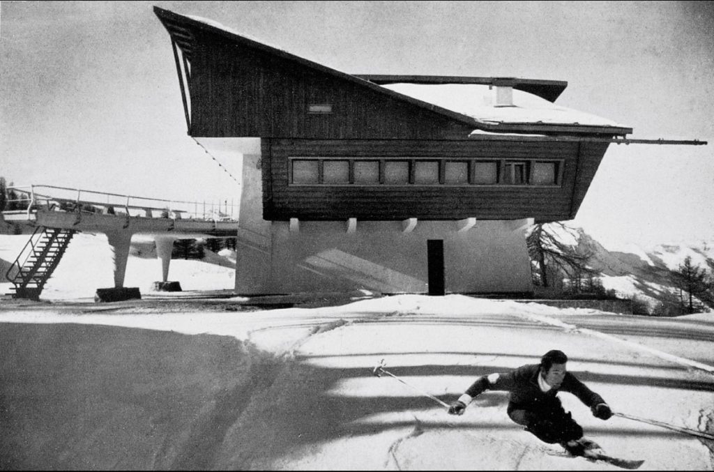 Slittovia del lago Nero, Sauze d'Oulx Foto Fondo Carlo Mollino-Politecnico di Torino