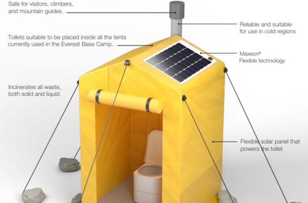La toilette che incenerisce le feci - @The NeveRest Project