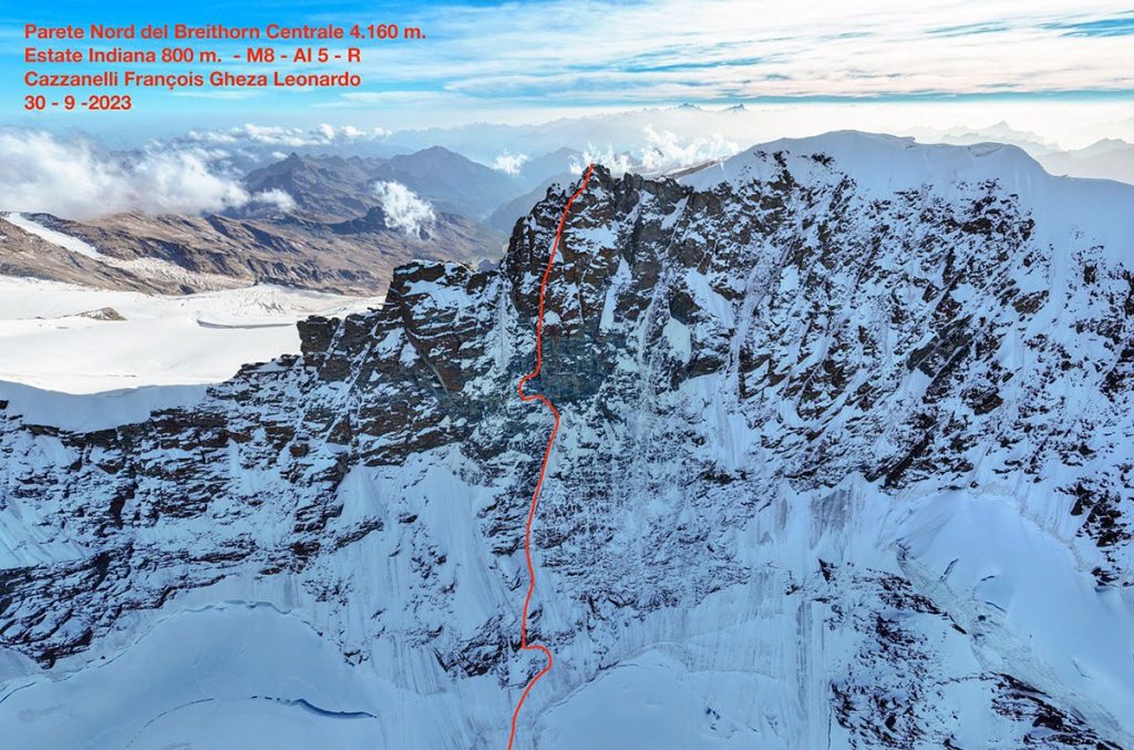 Il tracciato della nuova via - @La Sportiva