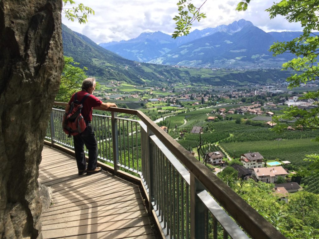 Vista sulla conca di Merano durante l